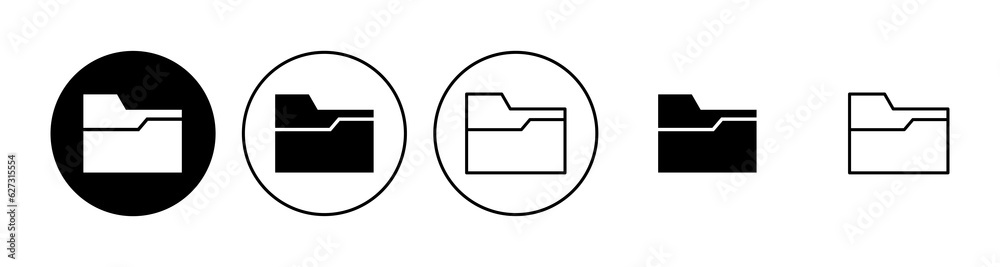 Folder icon set. folder vector icons Folder icon set. folder vector icons