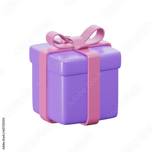 Gift box isolated on white. Birthday celebration concept. Vector illustration
