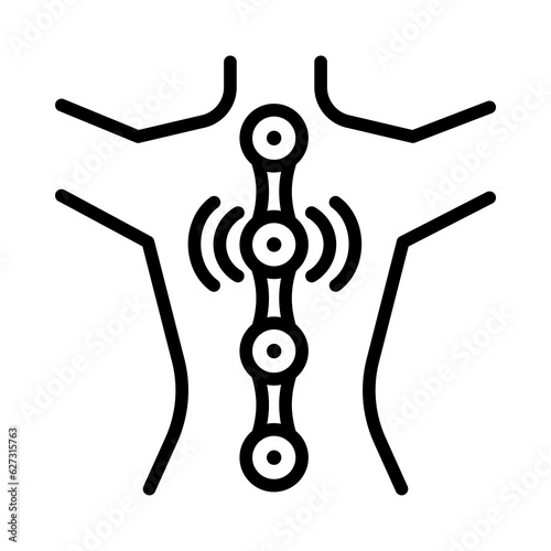 Physical Therapy Aid Icon Vector. Magnetic Therapy Device And Laser, Massager, Physiotherapy Complex Black Outline Illustration