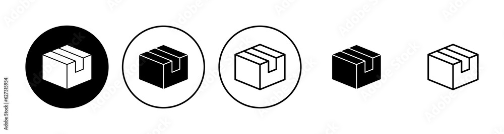 Box icon set. box vector icon, package, parcel Box icon set. box vector icon, package, parcel