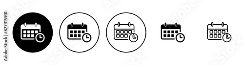 Calendar icon set. Calender symbol. calendar vector icon