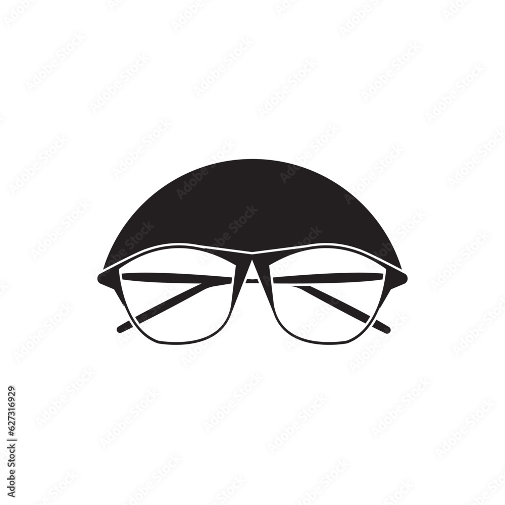 Glassess icon vector flat design Glassess icon vector flat design