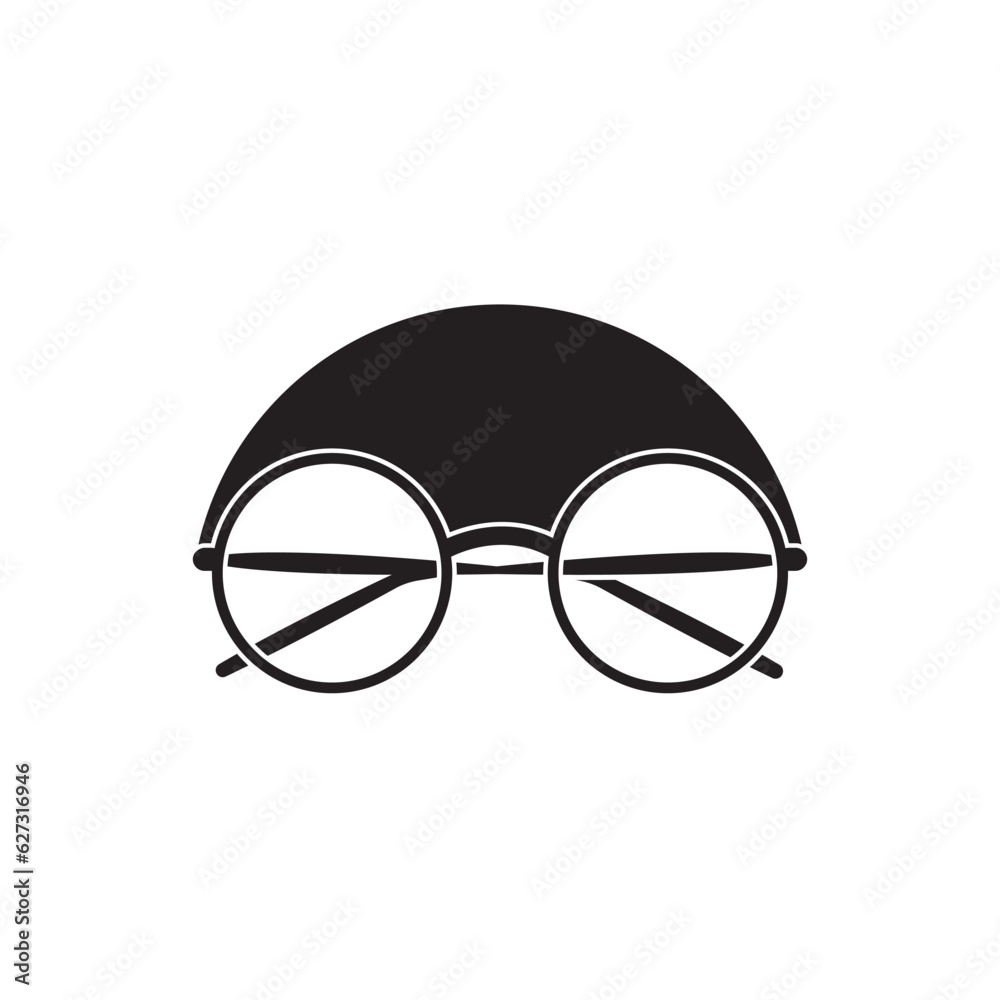 Glassess icon vector flat design Glassess icon vector flat design