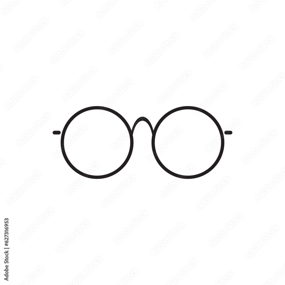 Glassess icon vector flat design Glassess icon vector flat design