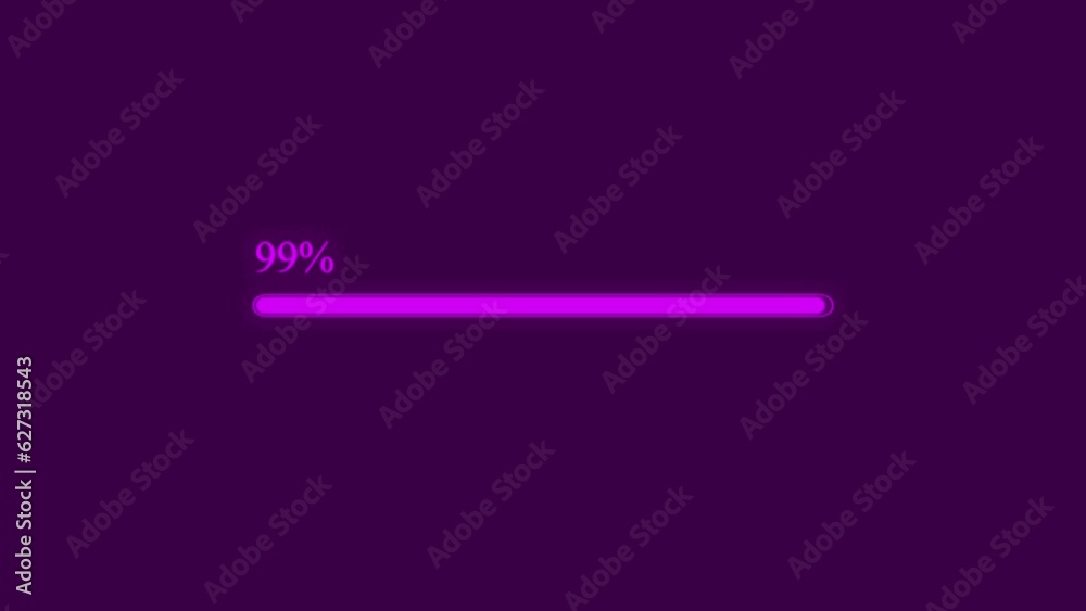 Neon light progress bar animation on black background, Blue Neon Light Loading Bar Animated Neon light progress bar animation on black background, Blue Neon Light Loading Bar Animated
