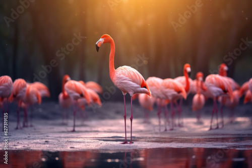 Flamingo, Wildlife Photography, Generative AI