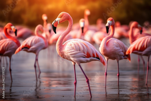 Flamingo  Wildlife Photography  Generative AI