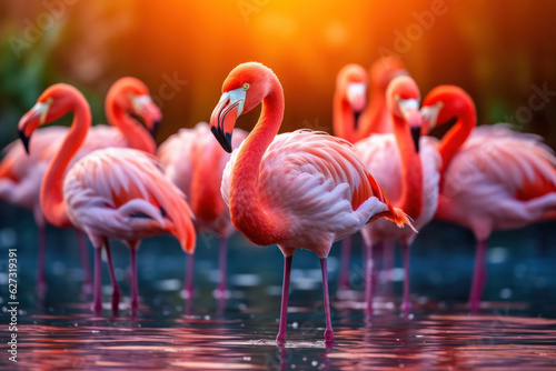 Flamingo  Wildlife Photography  Generative AI