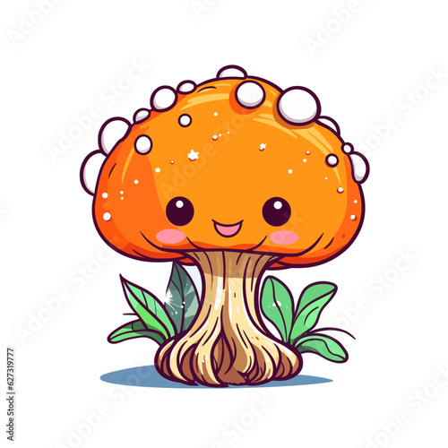  Kawaii Mushroom, cute, svg, sticker, nature, anime, toadstool