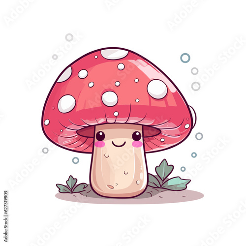  Kawaii Mushroom, cute, svg, sticker, nature, anime, toadstool