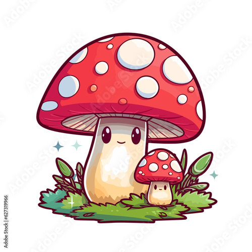  Kawaii Mushroom, cute, svg, sticker, nature, anime, toadstool