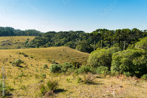 Hilly landscape at Parque da Ronda in Sao Francisco de Paula, South of Brazil