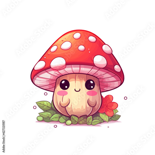  Kawaii Mushroom, cute, svg, sticker, nature, anime, toadstool