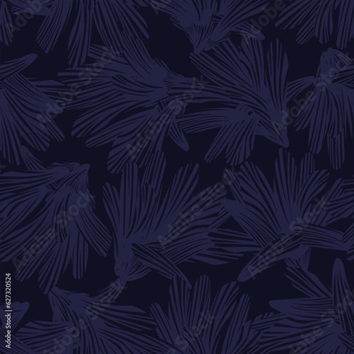 Wallpaper Mural Blue Botanical Floral Seamless Pattern Design Torontodigital.ca