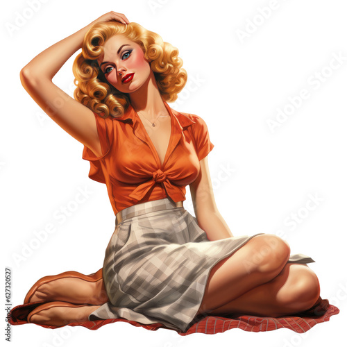 Vintage Pin Up Girl
Hi
I get the ideas from nature. For the graphics an AI helps me. The processing of the images is done by me with a graphics program.