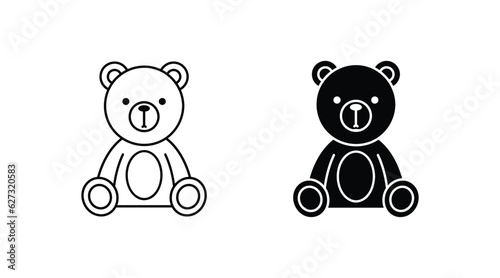Teddy bear icon. Vector illustration.