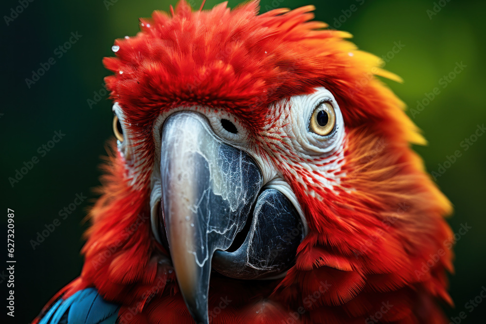 Fototapeta premium Parrot, Wildlife Photography, Generative AI
