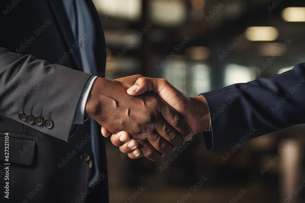 Hands Shaking Over a Signed Contract: Agreement and Success Concept - AI Generated Hands Shaking Over a Signed Contract: Agreement and Success Concept - AI Generated
