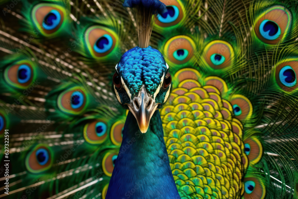 Obraz premium Peacock, Wildlife Photography, Generative AI