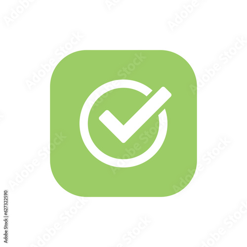 Checkbox, check, checkmark icon vector isolated on a square background