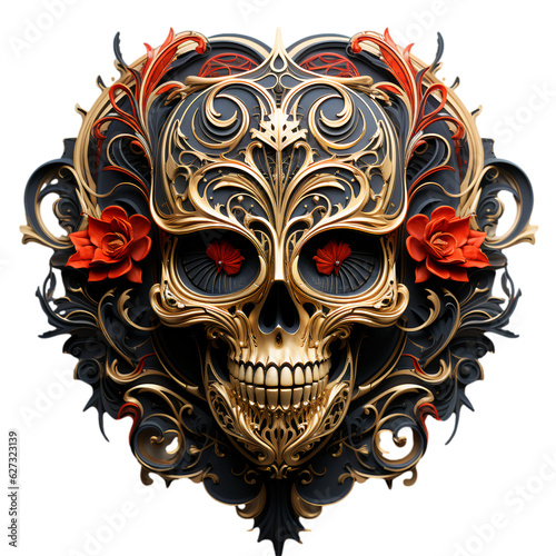 Gothic Skull  Transparent background
