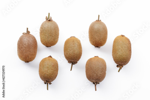 composition of kiwi on a white background