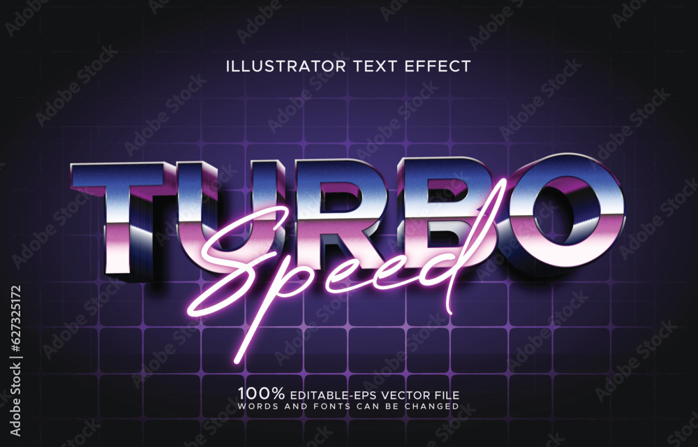 3d retro mockup text style effect