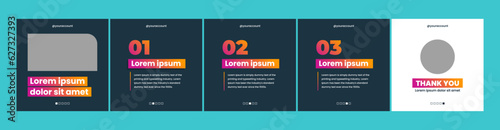 carousel layout template for social media posts