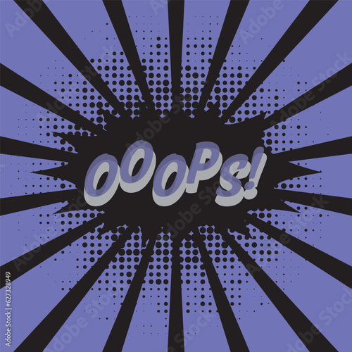 Comic book page backgrounds set with white speech bubbles different colorful wordings radial halftone and rays humor effects. Vector illustration