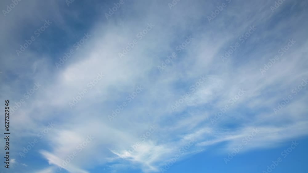 Time-lapse: clouds against the blue sky in the early morning. Time-lapse: clouds against the blue sky in the early morning.