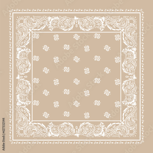 Ornamental paisley graphic for bandana or any design