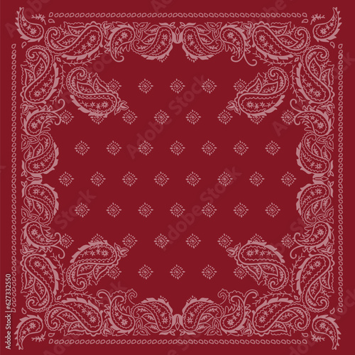 Ornamental paisley graphic for bandana or any design
