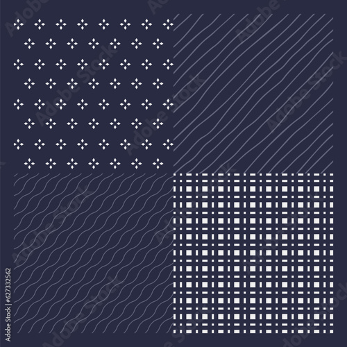 Blue marine cool style graphic for bandana or any design