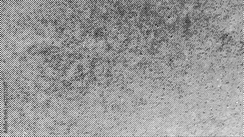Grunge halftone vector offset black ink background 16x9. Concrete wall