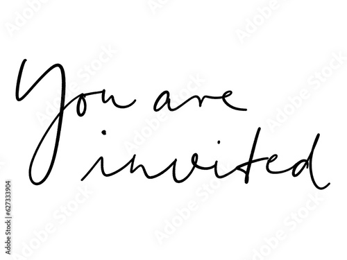 You are invited handlettering
