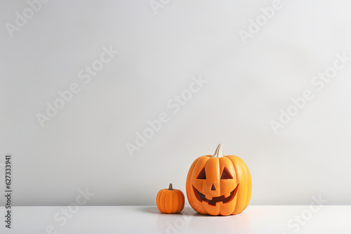 Pumpkin Halloween with copy space (Generative AI)