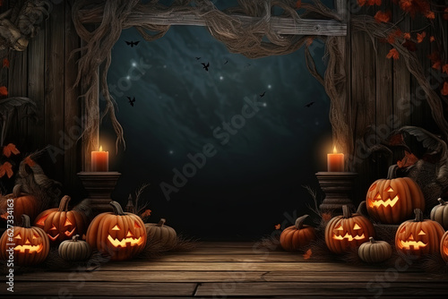 Halloween Spooky Nighttime Scene (Generative AI)