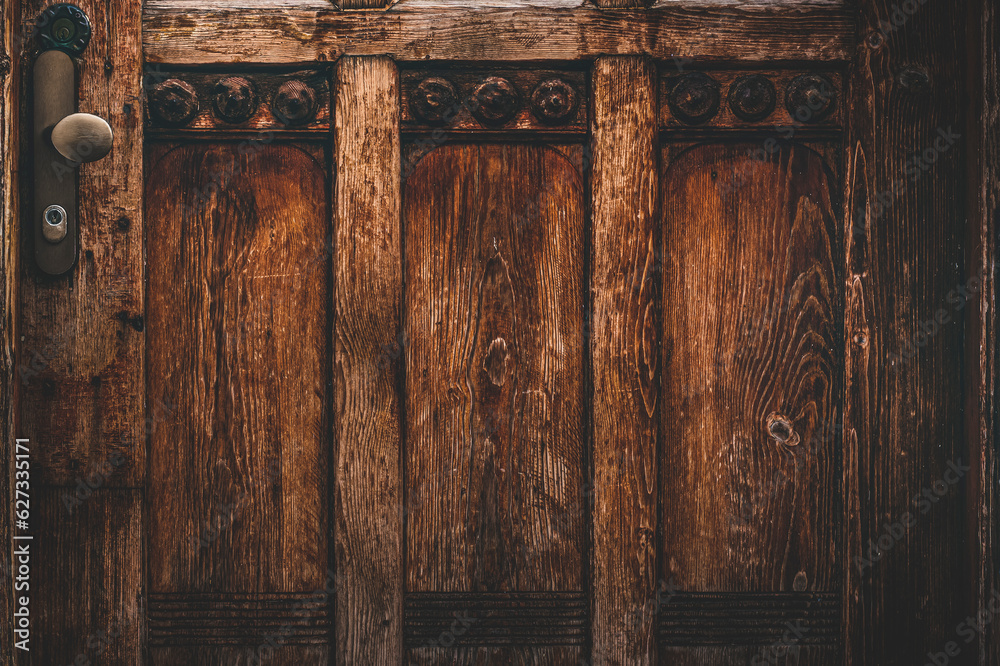 A wooden door close up, texture
