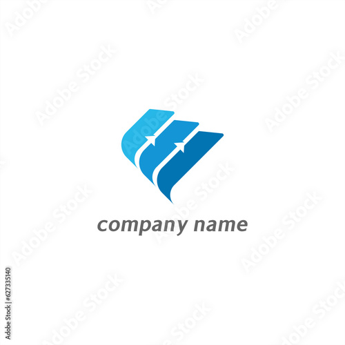 Simple illustration logo for a financial company, such as a bank or insurance