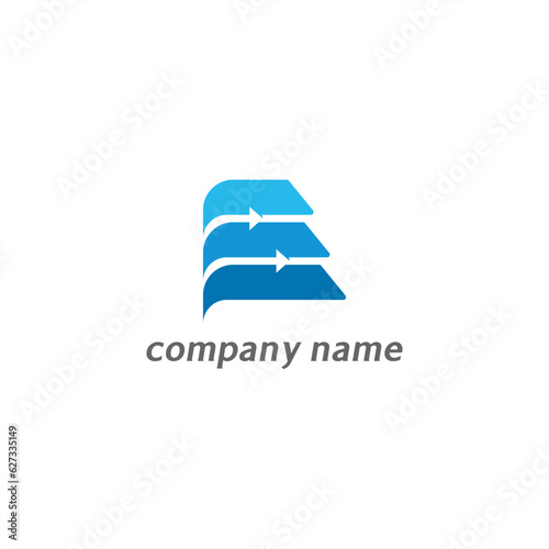 Simple illustration logo for a financial company, such as a bank or insurance