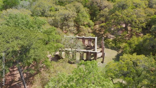 Beautiful aerial view of Old Sheldon Church and surrounding forest, South Carolina photo