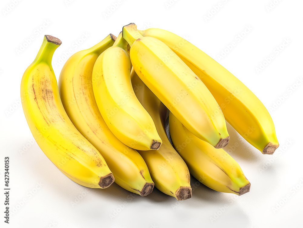 Bunch of bananas isolated on white background.