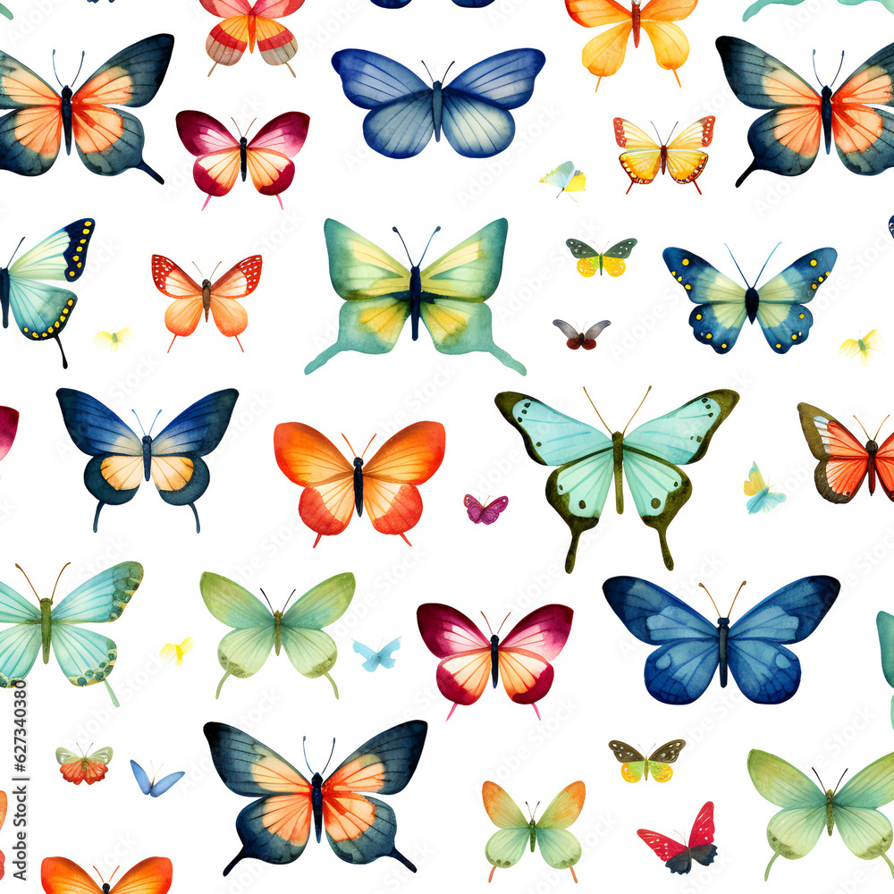 seamless pattern with butterflies,colorfull,flying ,Ai generated seamless pattern with butterflies,colorfull,flying ,Ai generated