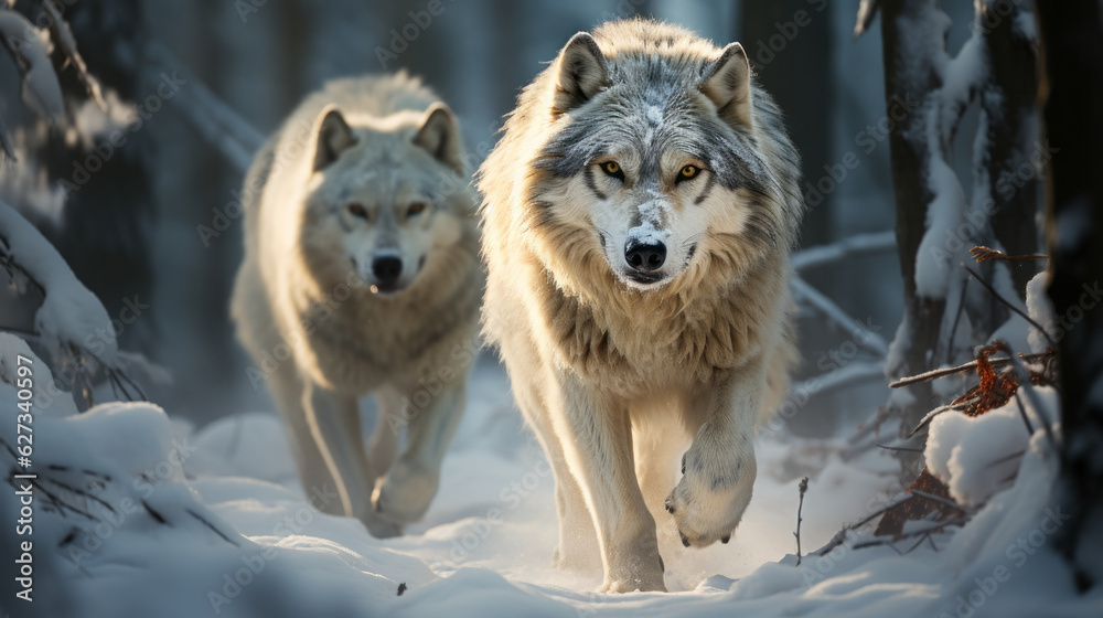 Obraz premium wolf in snow