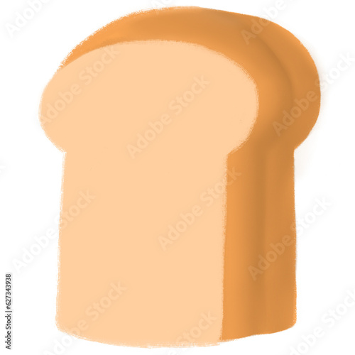 toast bread cartoon symbol illustration no background