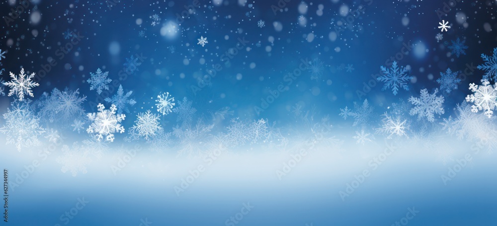 Christmas card featuring a snowflake border. Winter wonderland holiday decor.