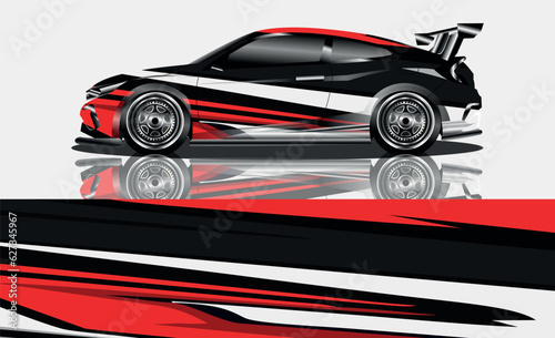 car livery graphic vector. abstract grunge background design for vehicle vinyl wrap and car branding