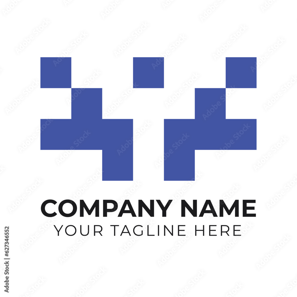 Fototapeta premium Modern monogram minimalist business logo design template