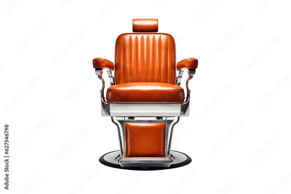 Barber chair wita classic design. isolated object, transparent background Barber chair wita classic design. isolated object, transparent background