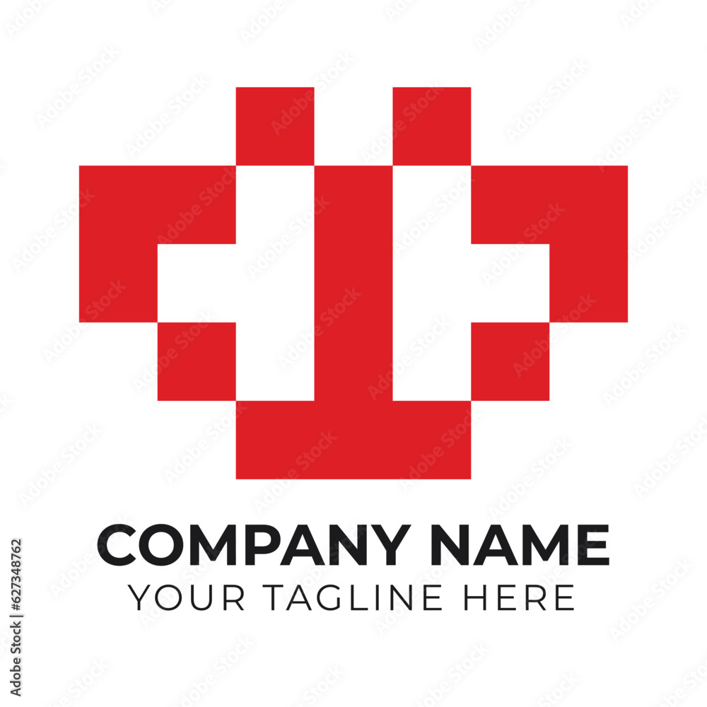 Obraz premium Corporate creative abstract monogram minimalist business logo design template